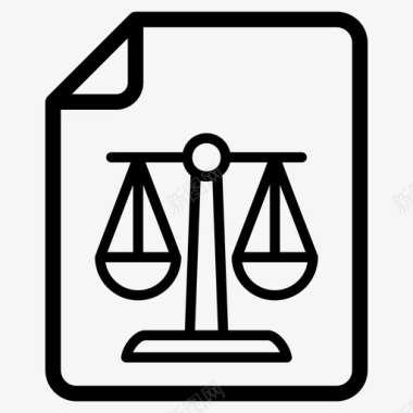 法律协议审计文件合法合同图标