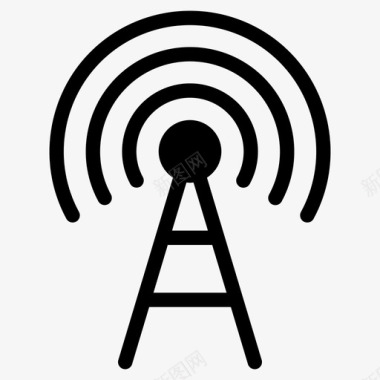 wifi天线通信塔信号塔图标