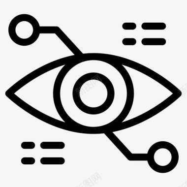 网络技术控制论眼睛监控图标