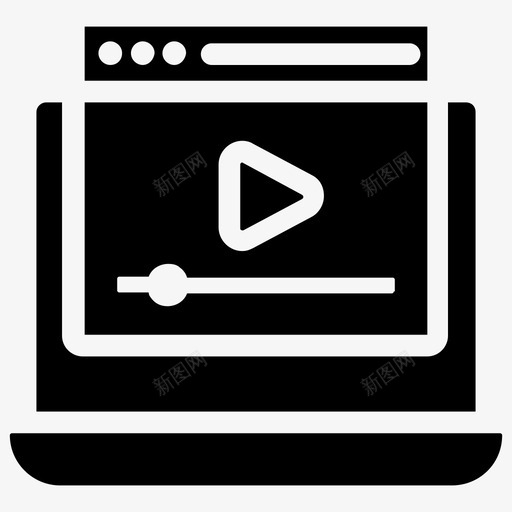 网络视频媒体在线视频svg_新图网 https://ixintu.com 网络视频 视频 媒体 在线视频 教程 教育 过程 在线学习 字形 图标 集合