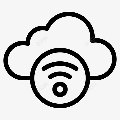 wifi云云计算云网络svg_新图网 https://ixintu.com 云云 云计算 云网 网络 专区 无线 网络通信 相关 线路 图标 集合
