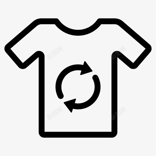 布料回收衣服衬衫svg_新图网 https://ixintu.com 回收 布料 衬衫 衣服 恤可 重复 使用 用的 生态 线图 图标