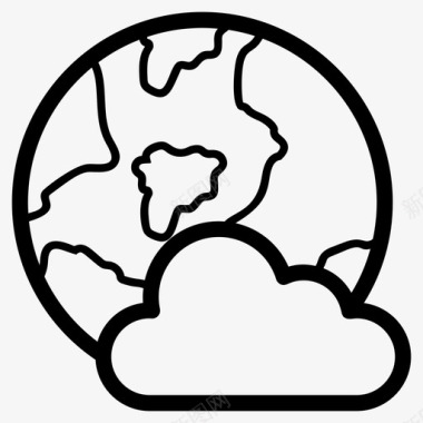 互联网云云计算云网络图标