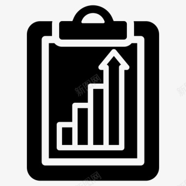 业务报告财务报告增长分析图标