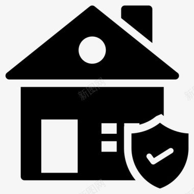房屋安全家庭保险房屋保险图标