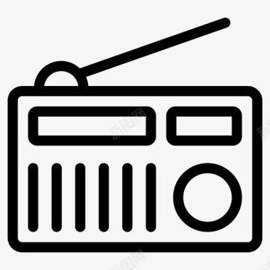 收音机音频设备多媒体图标