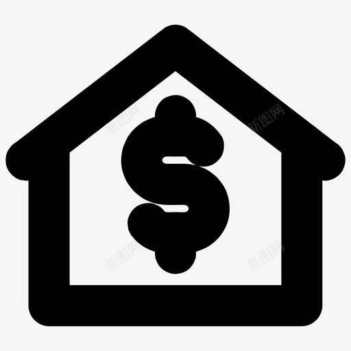 房屋租金购买价格svg_新图网 https://ixintu.com 房屋 租金 购买 购买价 价格 物业 出售 基本 图标 所有 大小