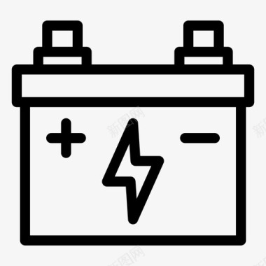 电池汽车电池电力存储图标
