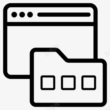 网页文件夹网络档案网络数据文件夹图标