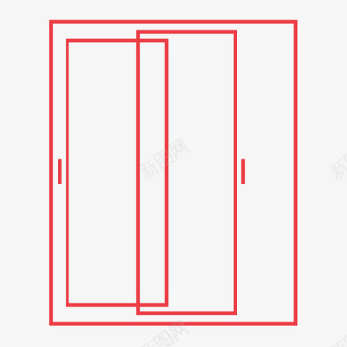 推拉门开启图标