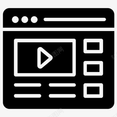 视频网站在线视频视频教程图标