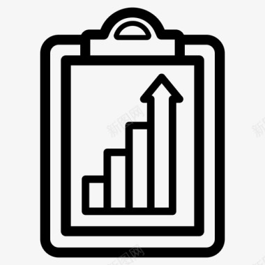 业务报告财务报告增长分析图标