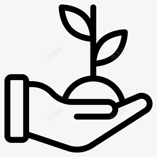 植物保护栽培植物生长svg_新图网 https://ixintu.com 植物保护 栽培 植物 生长 树苗 生态 回收 线图 图标 集合