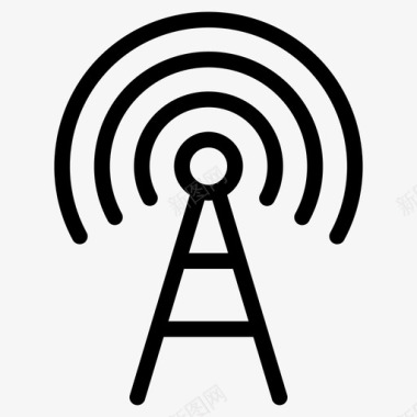 wifi天线通信塔信号塔图标