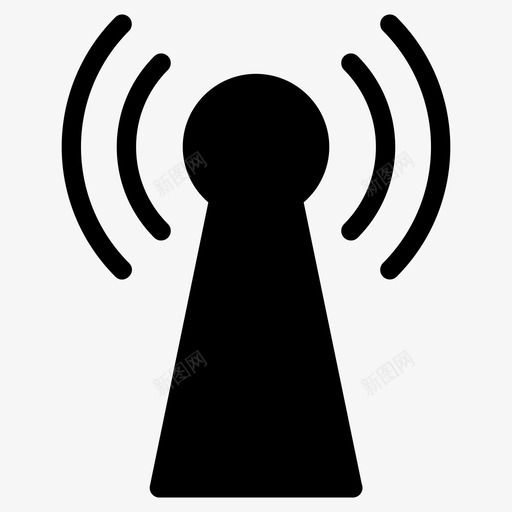 wifi天线通信塔信号塔svg_新图网 https://ixintu.com 天线 通信塔 信号塔 无线 通信 相关 字形 集合