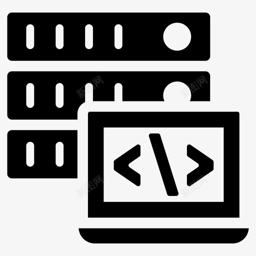 数据服务器编码软件开发web编码svg_新图网 https://ixintu.com 数据 编码 服务器 软件开发 开发 编程 科学技术 字形 图标 集合