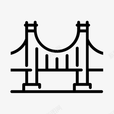 伦敦桥建筑城市图标