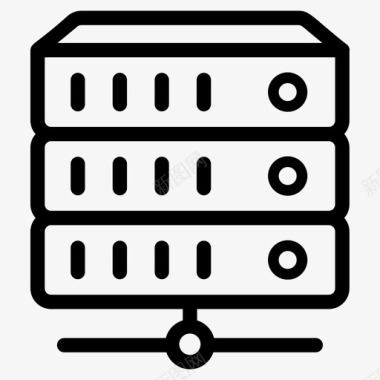 数据服务器数据管理数据存储图标
