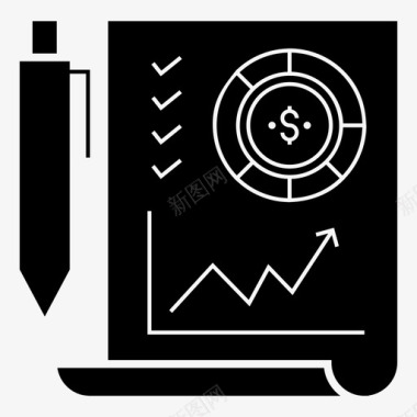 业务报表分析数学数据图标