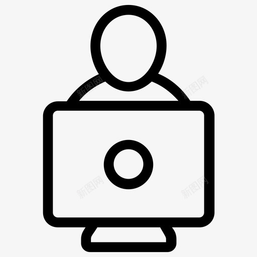 自由职业者在线商务学生svg_新图网 https://ixintu.com 自由职业者 在线 商务 学生 在家 工作 工人 教育 过程 在线学习 线图