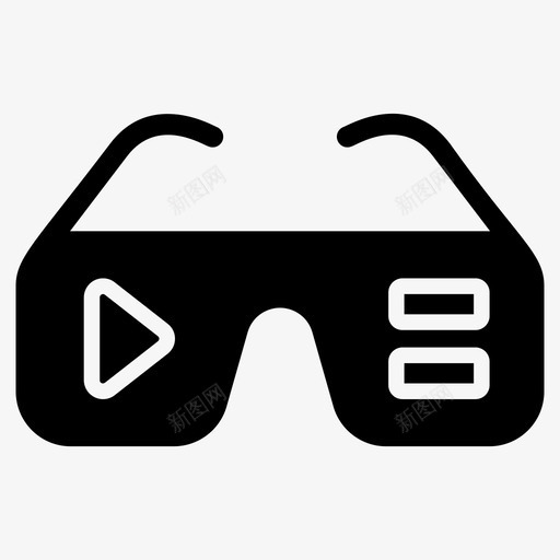 3d眼镜增强现实电影院玻璃svg_新图网 https://ixintu.com 眼镜 增强 现实 电影院 玻璃 数据 科学技术 字形 图标 集合