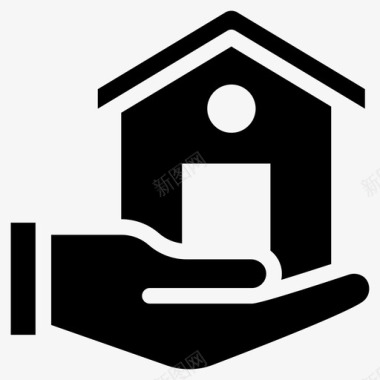 房屋保险房屋保护财产保险图标