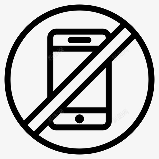 手机禁止手机封锁停止手机svg_新图网 https://ixintu.com 手机 禁止 封锁 停止 非法 电话 通讯 相关 线路 图标 集合