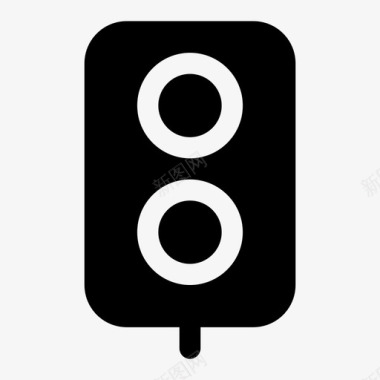 交通红绿灯信号灯面性图标