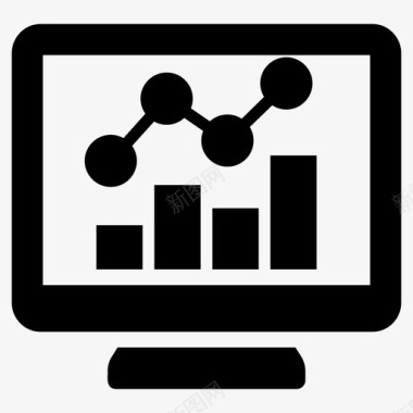 网络统计数据分析市场调查图标