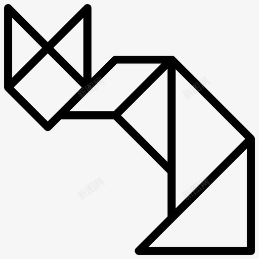 猫七巧板动物游戏svg_新图网 https://ixintu.com 七巧板 动物 游戏 拼图 解决方案