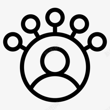 用户网络个人通信个人连接图标