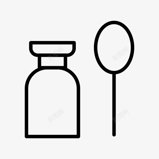 补充和勺子瓶子药物svg_新图网 https://ixintu.com 补充 勺子 瓶子 药物 病毒 流感 概述