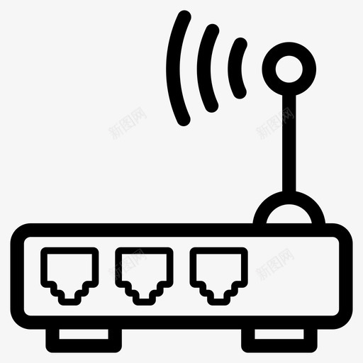 wifi路由器宽带调制解调器互联网设备svg_新图网 https://ixintu.com 路由器 宽带 调制解调器 互联网 设备 网络 无线 通信 相关 线路 图标
