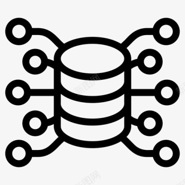 数据库网络数据仓库数据库架构图标