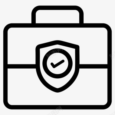 商业保护包安全商业保险图标