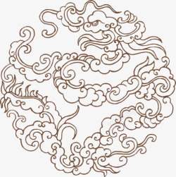 中国古典花纹瓦当中式花纹传统花纹素材