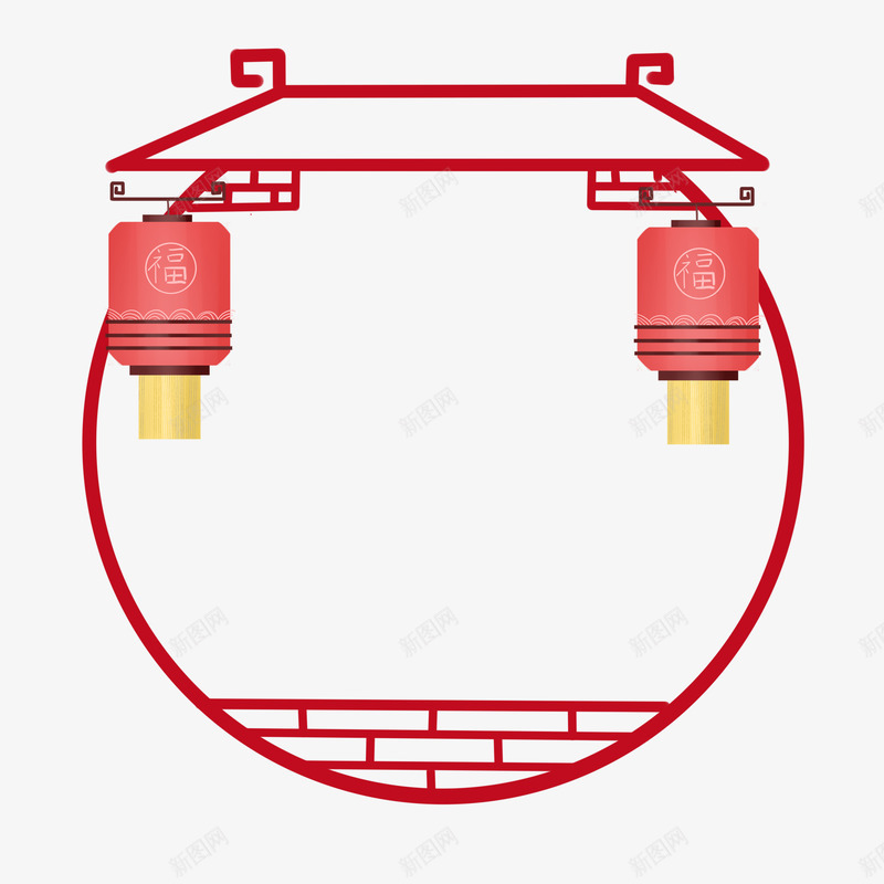 中国风传统大红色喜庆新年边框宣传栏文本框设计png免抠素材_新图网 https://ixintu.com 中国 国风 传统 大红 红色 喜庆 新年 边框 宣传栏 文本 设计