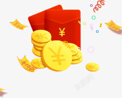 金币钱袋子钱袋子红包送福利微信红包金币高清图片