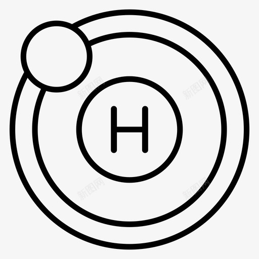 氢原子原子模型原子轨道svg_新图网 https://ixintu.com 氢原子 原子 科学 模型 轨道 原子结构 符号 医学 向量 图标