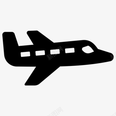 飞机航空公司旅游和酒店集图标