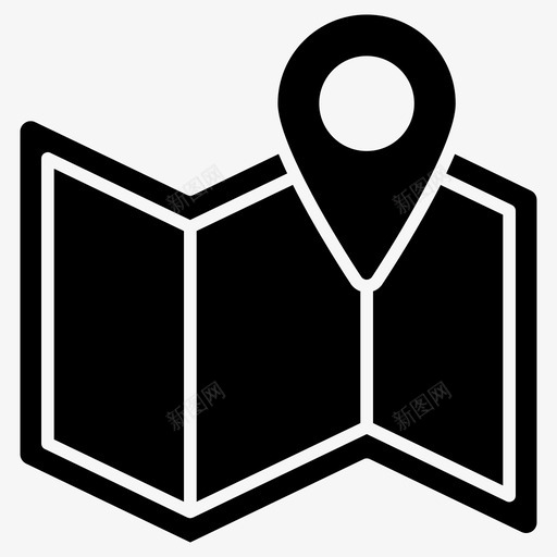 地图定位器地图标记地图导航svg_新图网 https://ixintu.com 地图 定位器 标记 导航 图钉 指针 旅游 度假 实心 图标