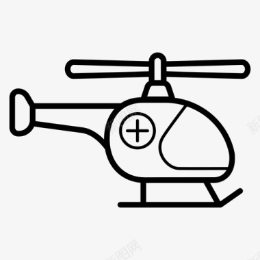 空中救护救护直升机直升机紧急情况图标
