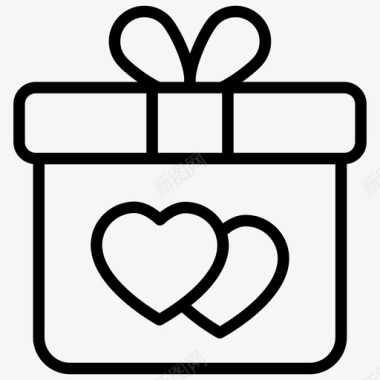 结婚礼物礼物礼物盒图标