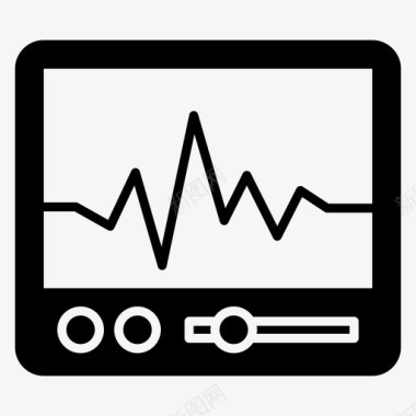 ecg监视器心电图心脏护理图标