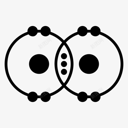共价键化学键分子键svg_新图网 https://ixintu.com 共价键 化学键 分子 离子 科学 医学 字形 矢量 矢量图 图标