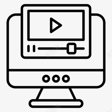 视频教程计算机视频现代教育图标