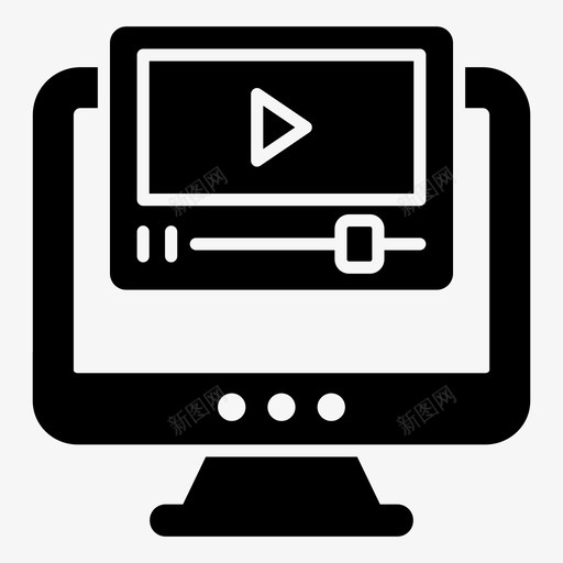 视频教程计算机视频现代教育svg_新图网 https://ixintu.com 视频 教程 教育 计算机 现代 指南 课程 实心 图标