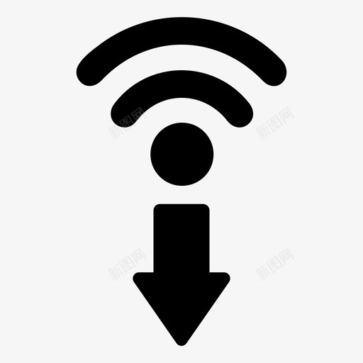 wifi下载宽带网络internet信号svg_新图网 https://ixintu.com 网络 下载 信号 宽带 宽带网 无线网络 一组 通信 固态 图标