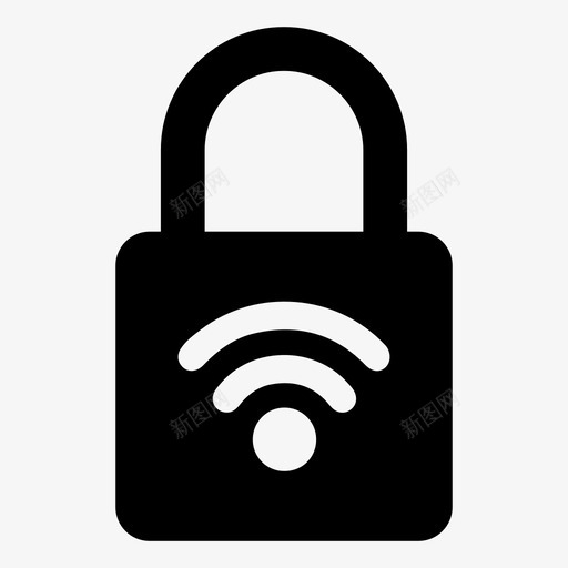 wifi保护互联网安全wifi锁svg_新图网 https://ixintu.com 保护 安全 互联网 挂锁 网络 通信 实心 图标