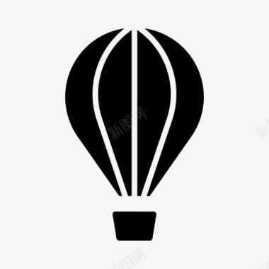 热气球飞行降落伞气球图标